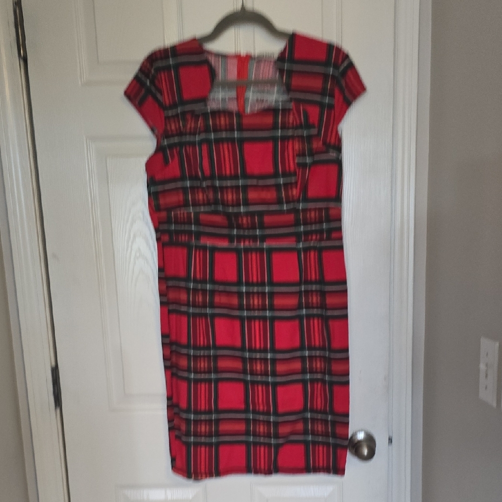 Grace Karin Red Plaid Dress